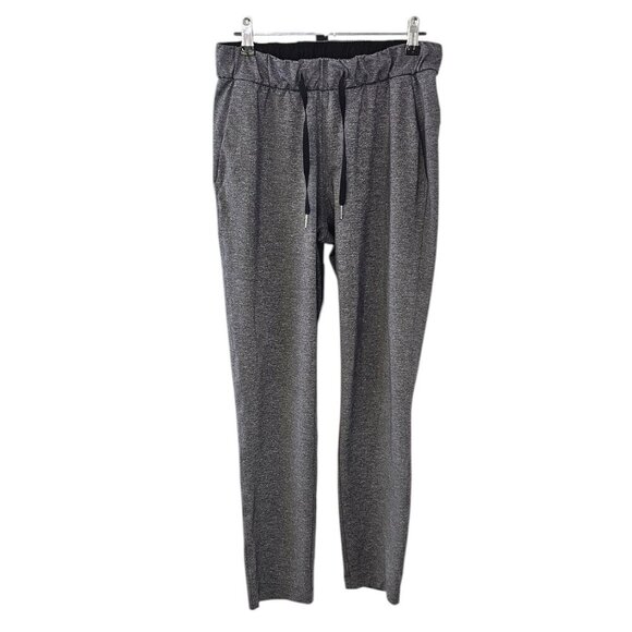 Lululemon Womerns On The Fly Pant 28" Heathered Grey Black, Luxtreme, Size 4 - Picture 1 of 10